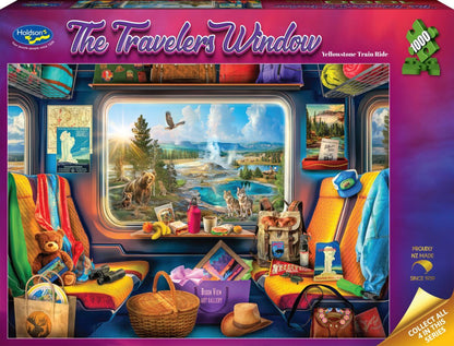 Holdson 1000pc - The Travelers Window - Yellowstone Train Ride Puzzle