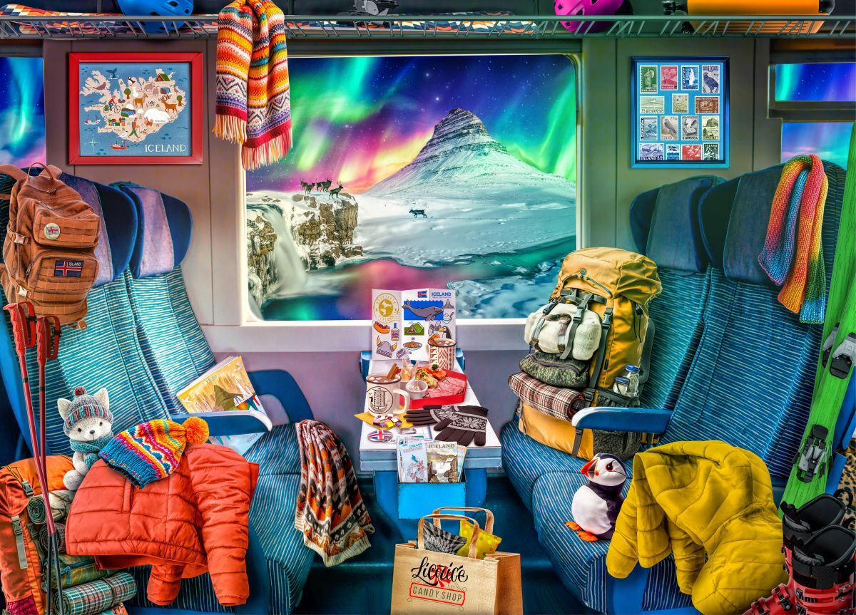 Holdson 1000pc - The Travelers Window - Iceland Train Journey Puzzle