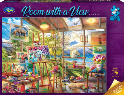 Holdson 1000pc - Room with a View - Artists Room Puzzle