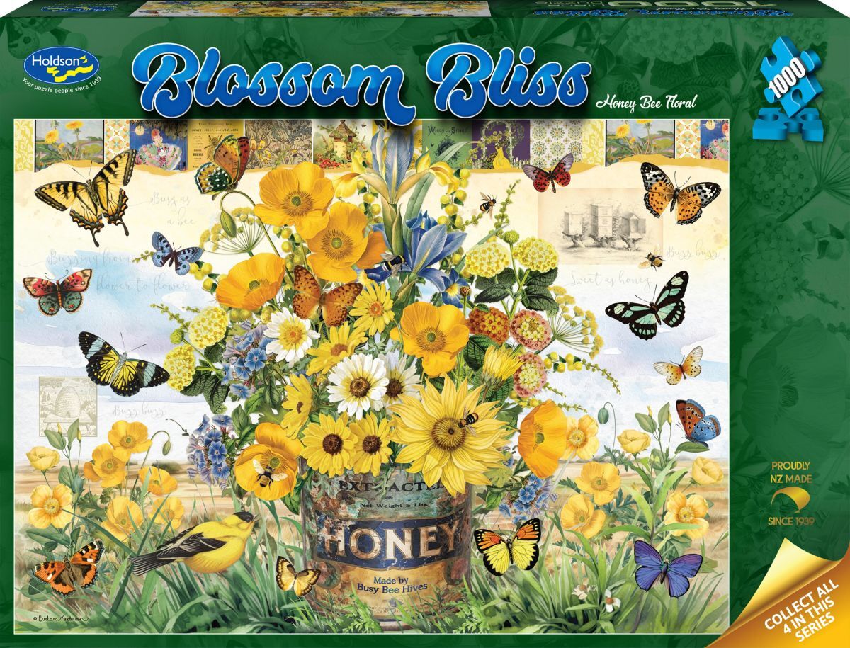 Holdson 1000pc - Blossom Bliss - Honey Bee Floral Puzzle