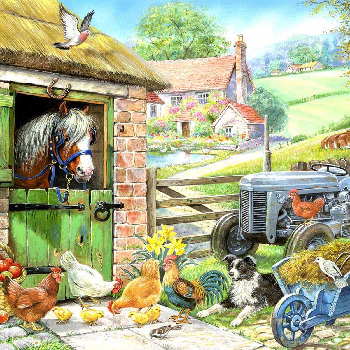 House of Puzzles Big 250pc - Down on the Farm Puzzle