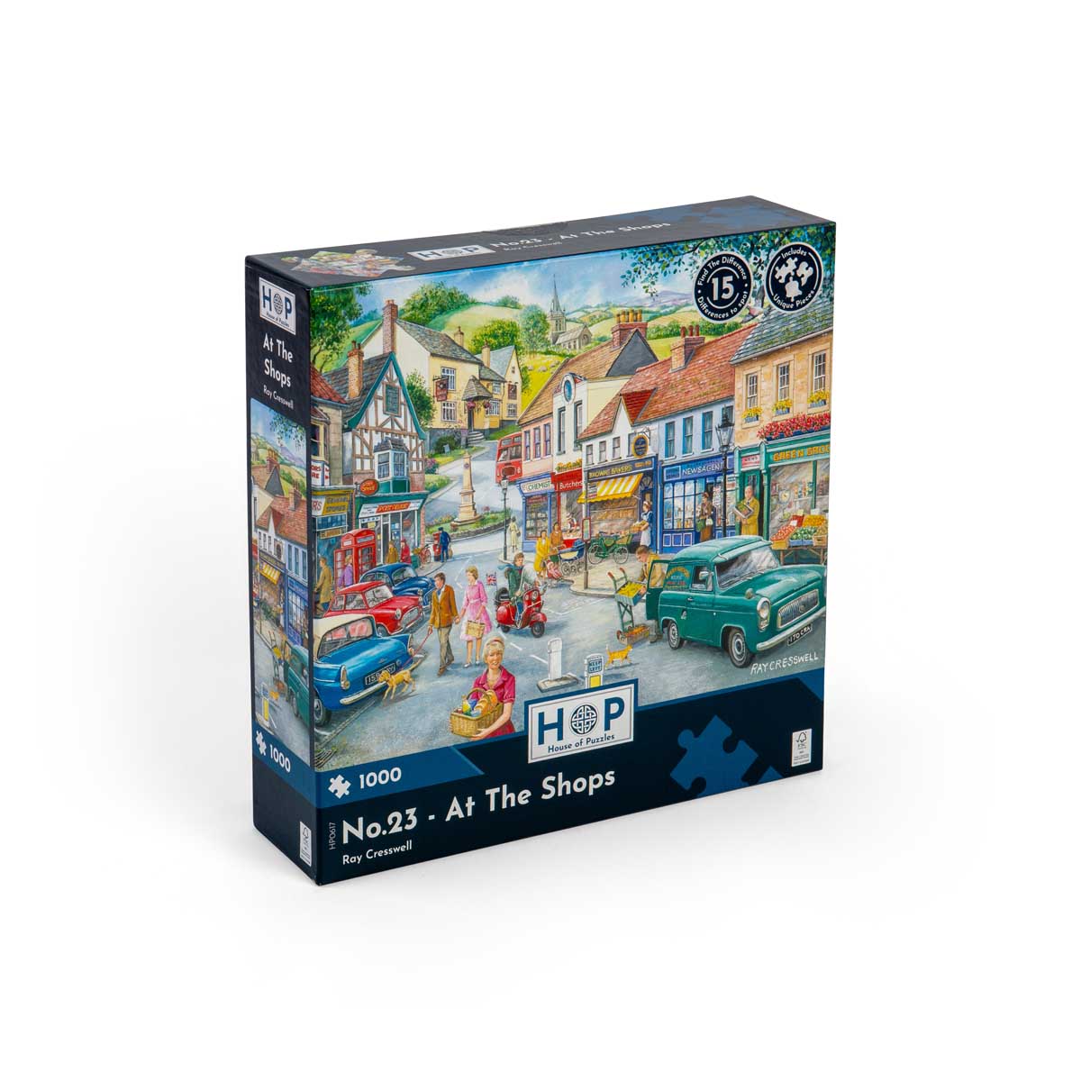 House of Puzzles 1000pc - At the Shops - Find the Difference Puzzle