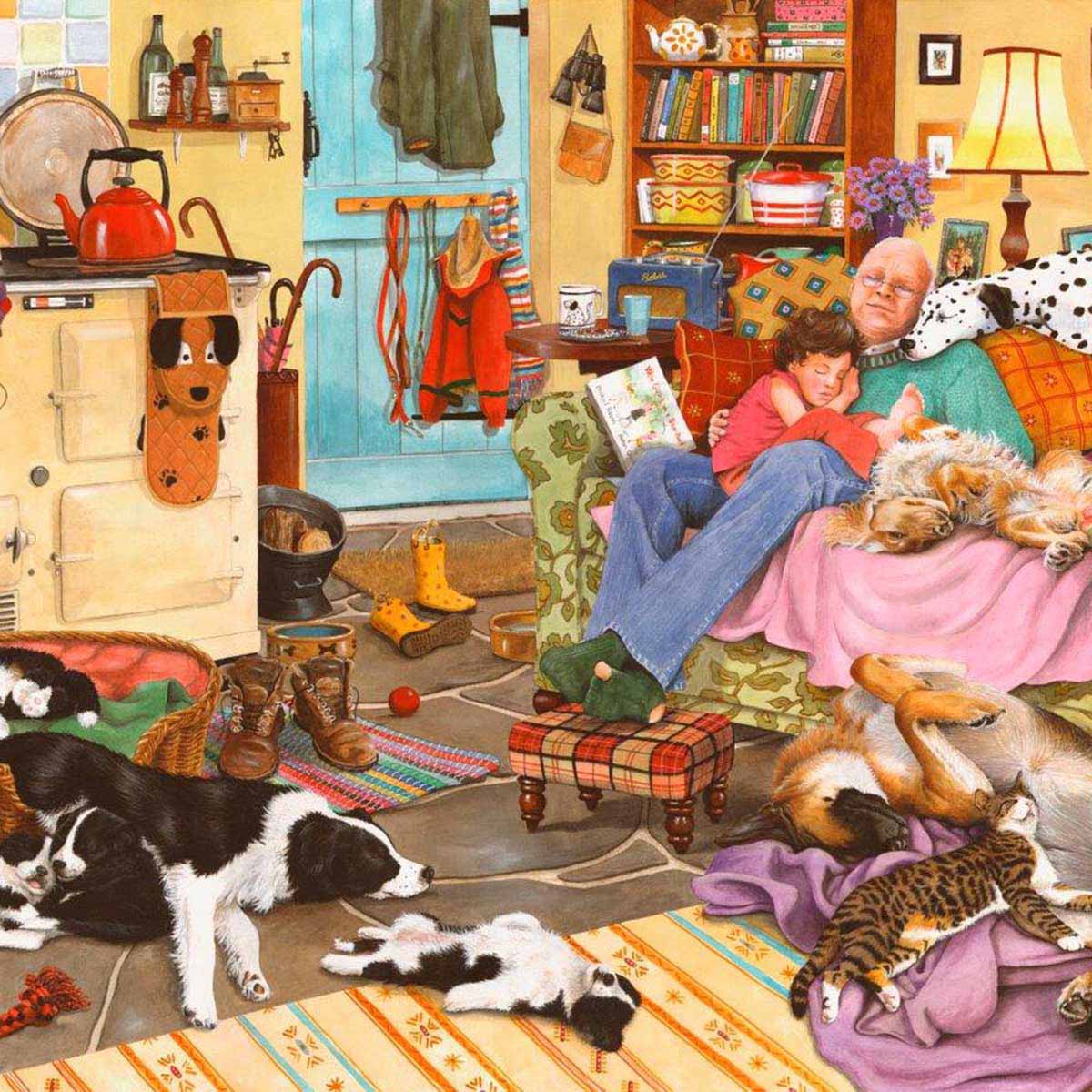 House of Puzzles 1000pc - Dog Tired Puzzle