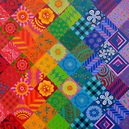 House of Puzzles 1000pc - Patchwork Rainbow Puzzle *minor box damage*