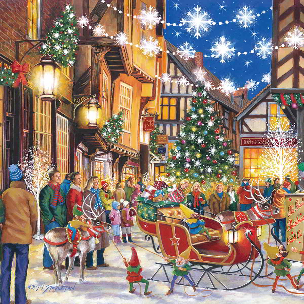 House of Puzzles 500pc - Santa Switch On Puzzle