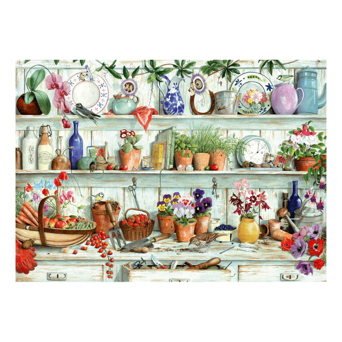 House of Puzzles 1000pc - Posies & Produce Puzzle