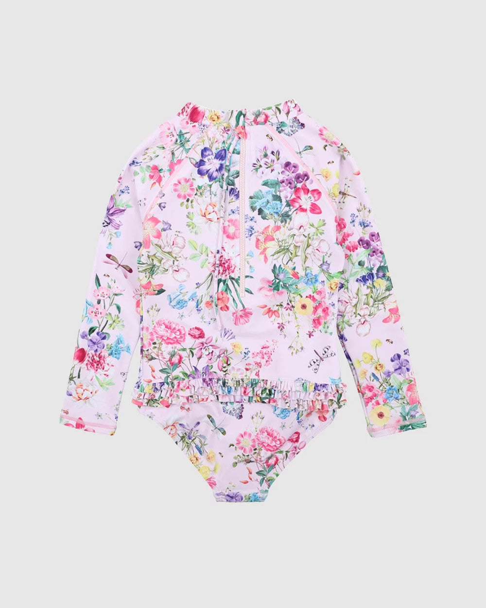 Minihaha - Allegra Pink Long Sleeve Sunsuit (sizes 3-10)