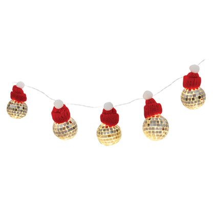 Discovery Zone - Illuminate String Lights - Christmas Hat Disco Ball
