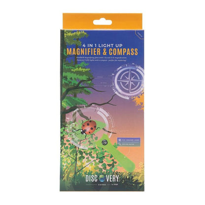 Discovery Zone - 4 in 1 Light up Magnifier with Compass