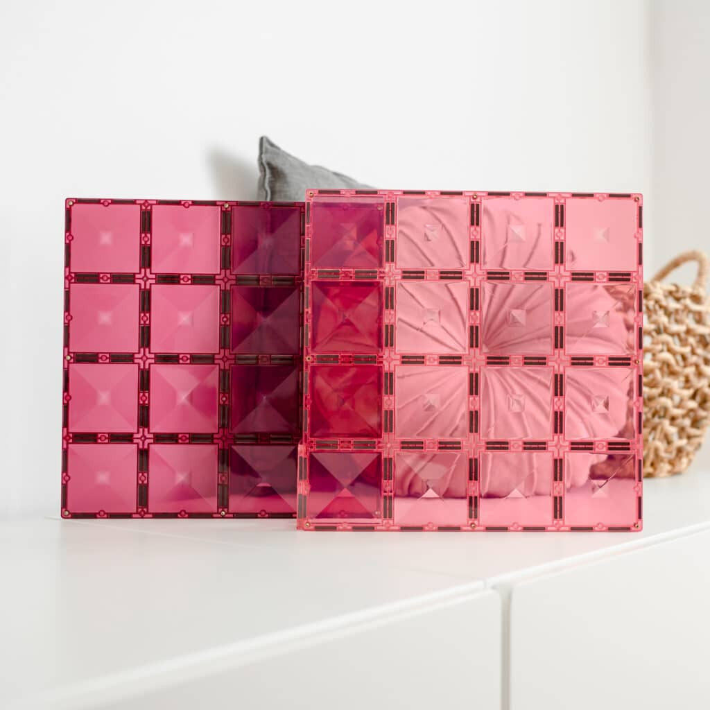 Connetix - Pastel Pink & Berry Base Plate 2pc