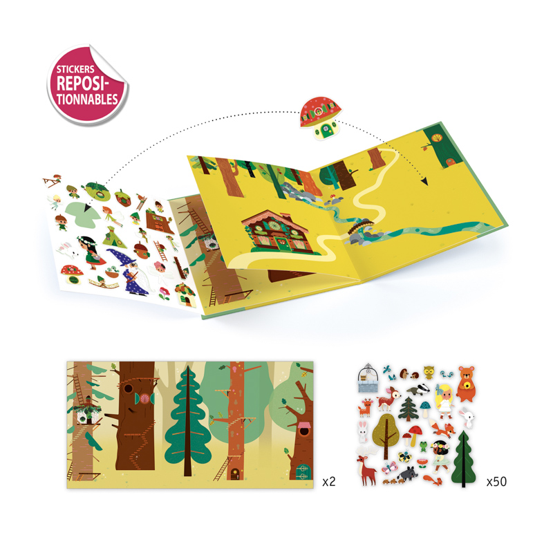 Djeco - The Magical Forest Stickers Set
