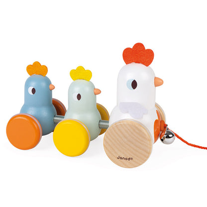 Janod - Hen Family Pull Along
