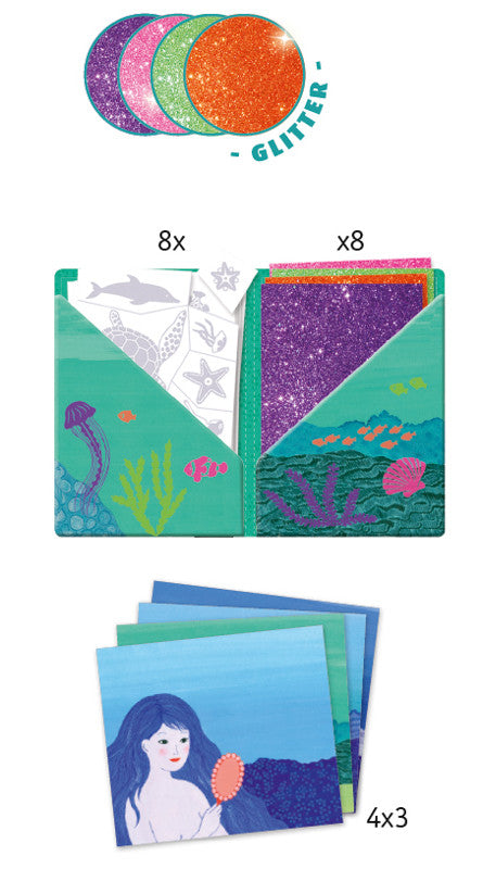Djeco -  Artistic Patch Glitter Ocean