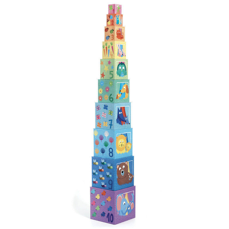 Djeco - Rainbow Nesting & Stacking Blocks