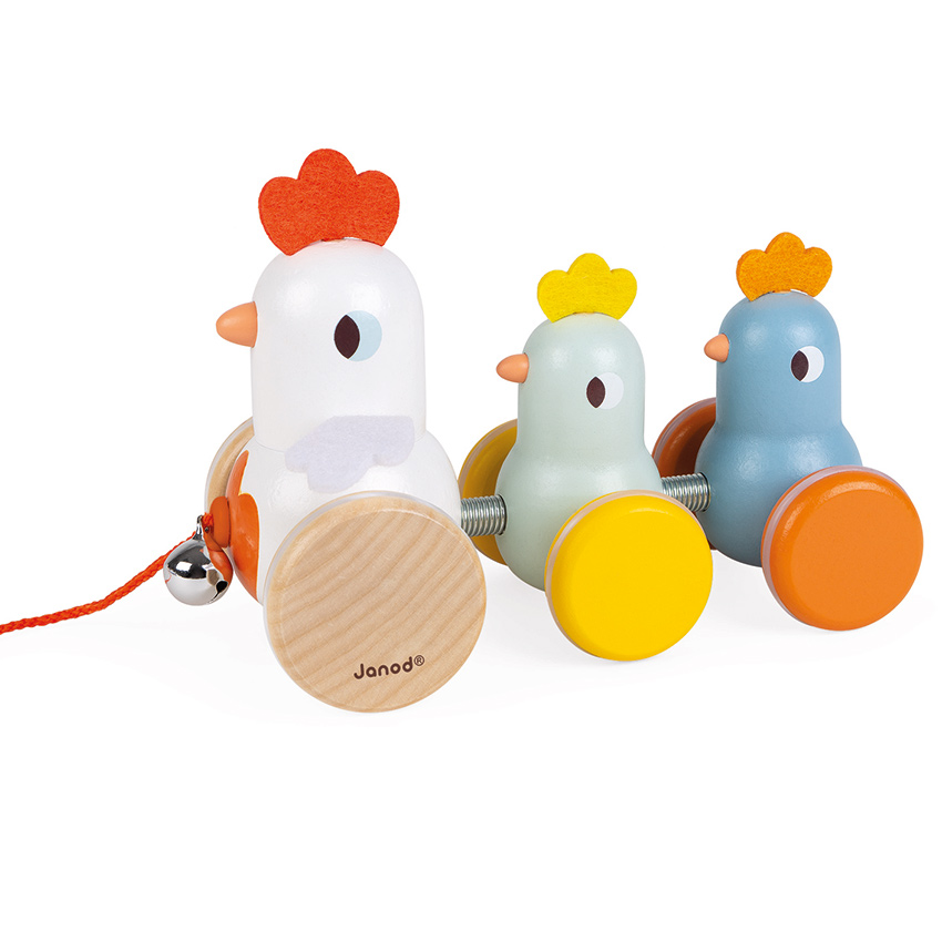 Janod - Hen Family Pull Along