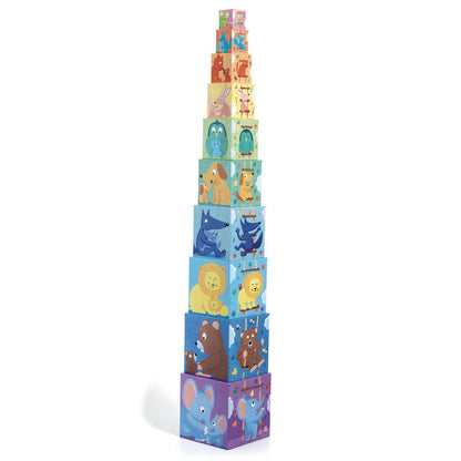 Djeco - Rainbow Nesting & Stacking Blocks
