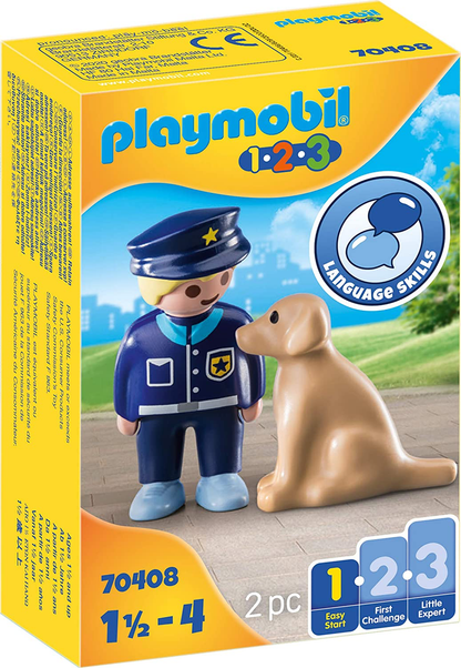 Playmobil 1.2.3 - Police Officer with Dog | 70408