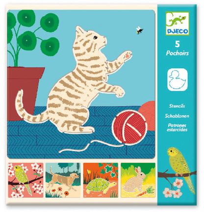 Djeco - Cute Companions Stencils