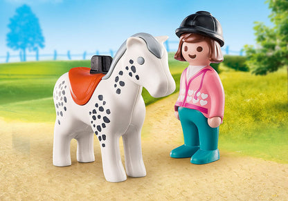 Playmobil 1.2.3 - Rider with Horse | 70404