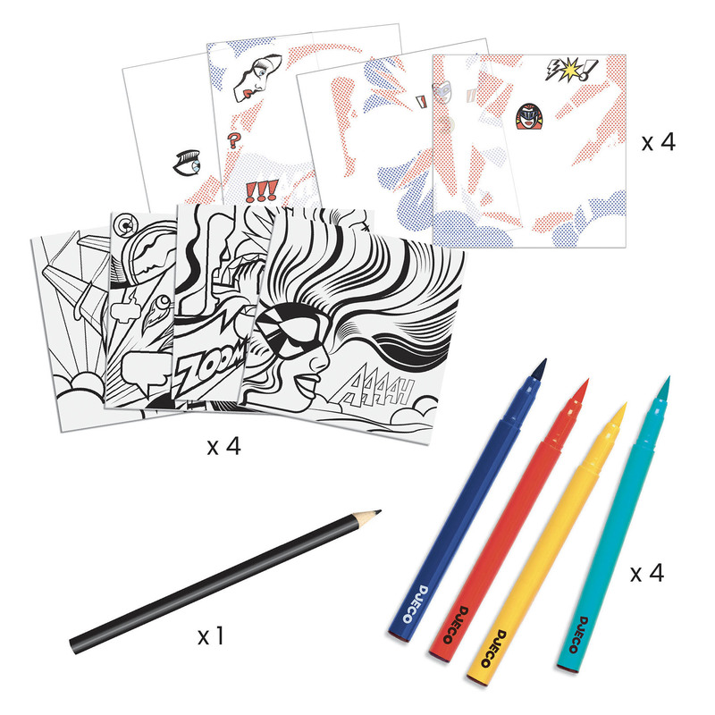 Djeco - Inspired By Roy Lichtenstein - Superheroes