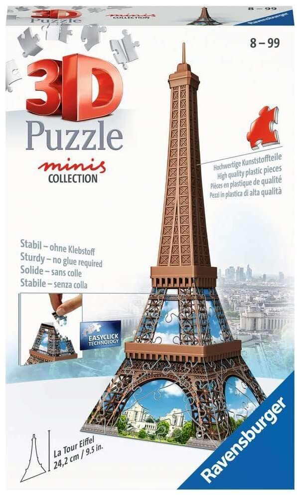 Ravensburger 3D -  Mini Eiffel Tower 3D Puzzle -54pc