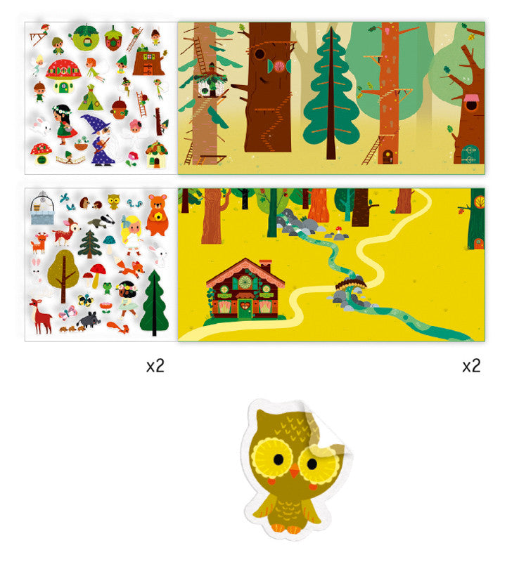 Djeco - The Magical Forest Stickers Set
