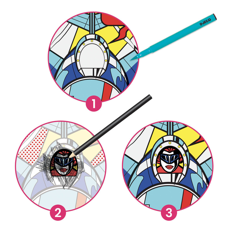 Djeco - Inspired By Roy Lichtenstein - Superheroes