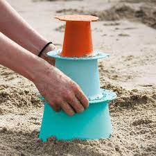 Quut - ALTO Sand Castle Builder - Lagoon Green + Vintage Blue + Mighty Orange