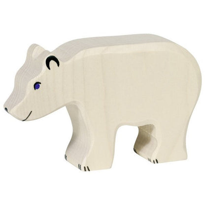 White bear figurine on a white background