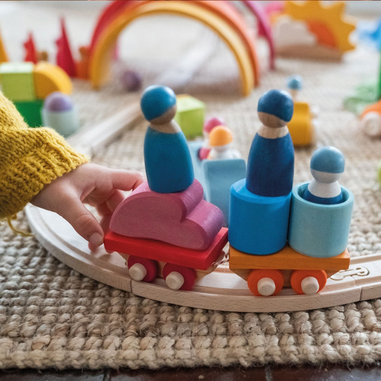 Grimm’s Wooden Train Building Set
