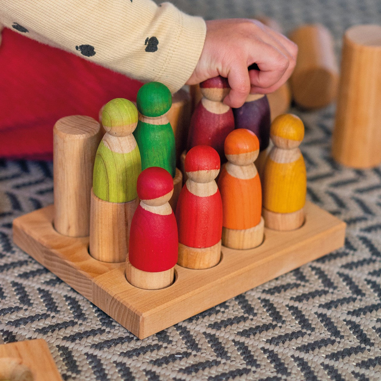 Grimm’s Small Natural Rollers Stacking Game