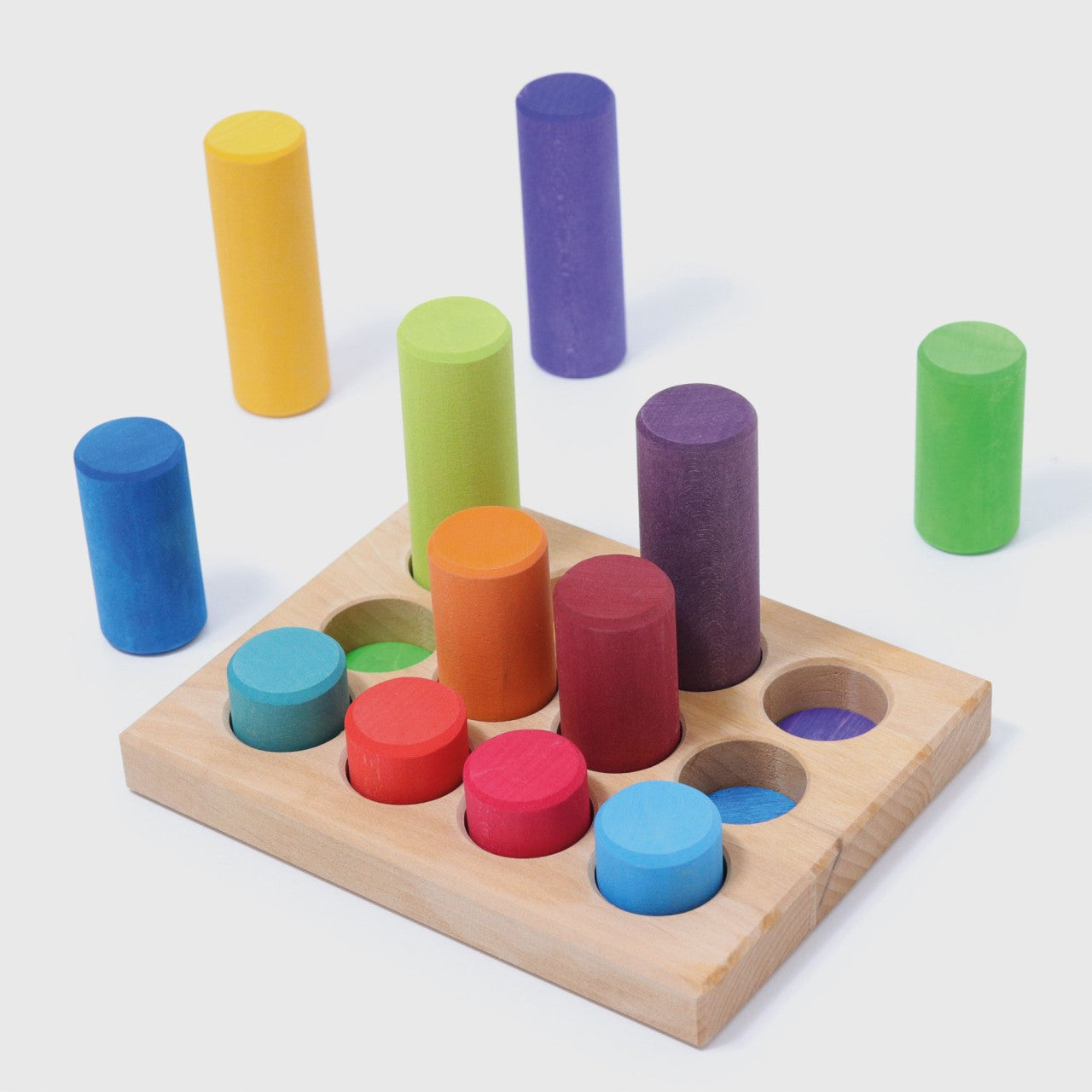 Grimm’s Small Rainbow Rollers Stacking Game