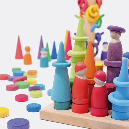 Grimm’s Small Rainbow Rollers Stacking Game