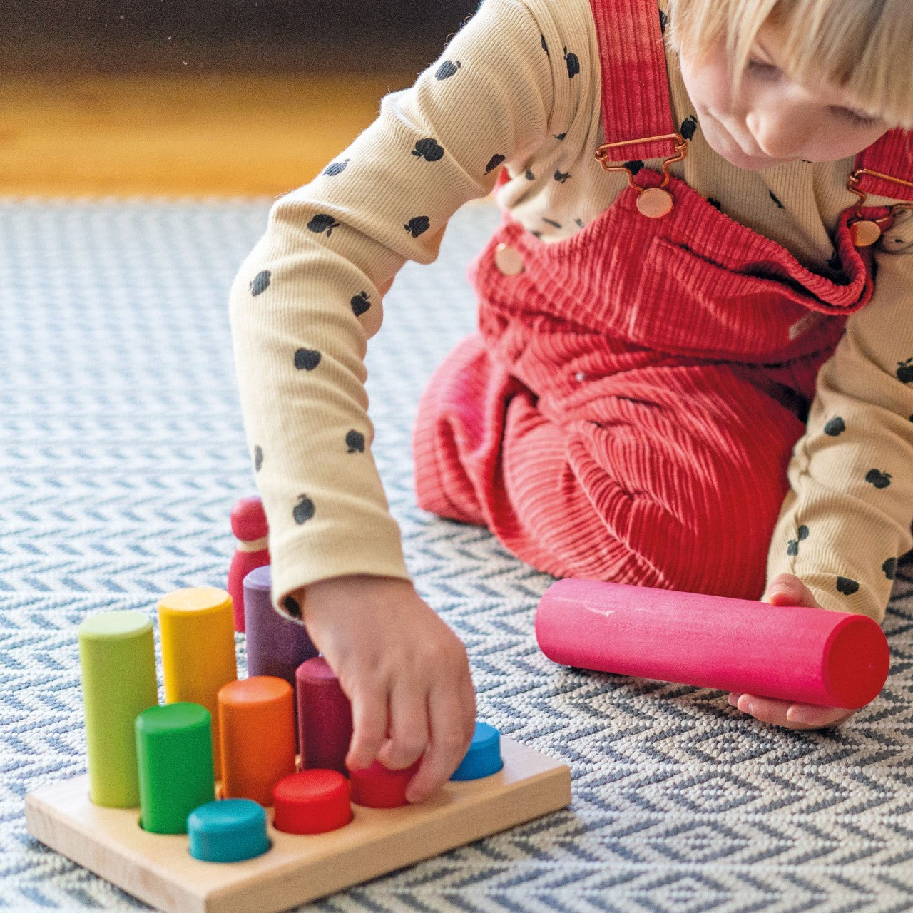 Grimm’s Small Rainbow Rollers Stacking Game