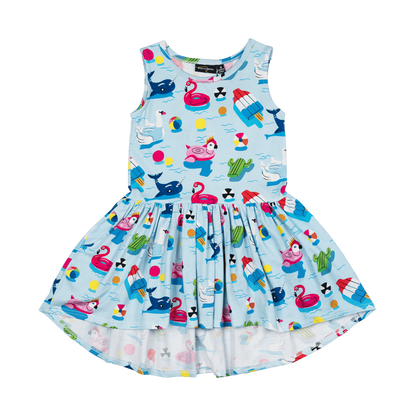 Pool Party Sleeveless Drop Waist Dress