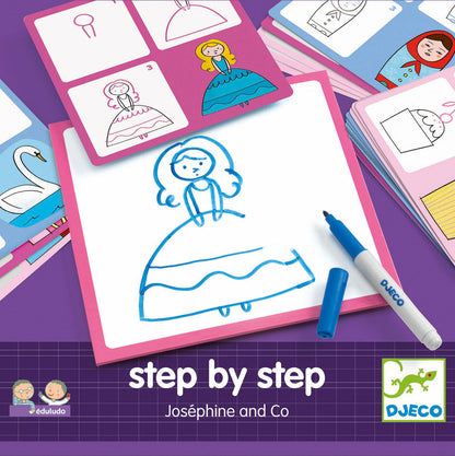 Djeco Josephine & Co Step by Step Drawing