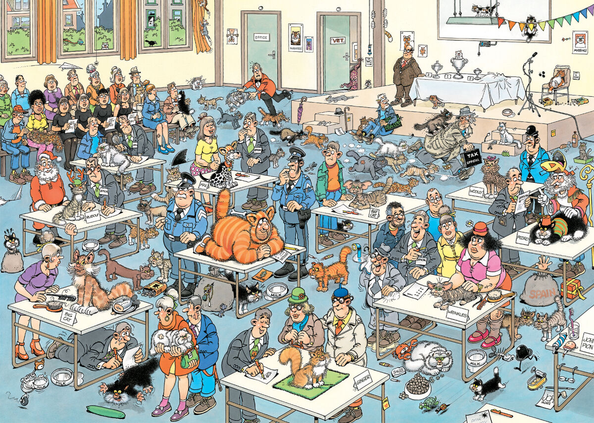 Jumbo Jan van Haasteren 1000pc - The Cat Pageantry Puzzle