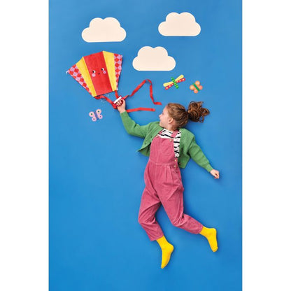 Kikkerland - Kidoki Funny Faces Pocket Kite (assorted)