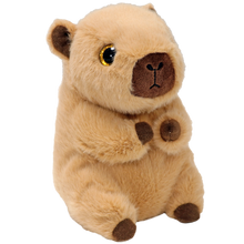The Lara the Tan Capybara Ty Beanie Boo soft plush toy shown front-on against a plain white background