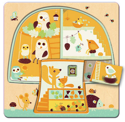 Djeco - Tree house - 3 Layer Puzzle