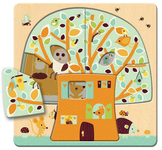 Djeco - Tree house - 3 Layer Puzzle