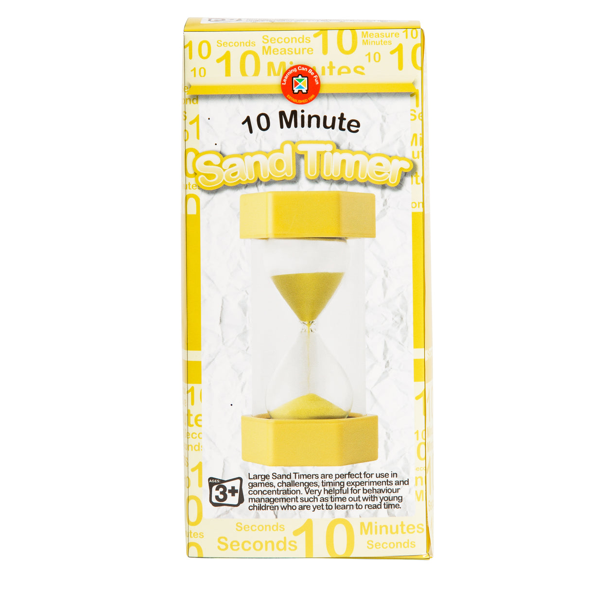 Learning Can Be Fun 10 minute yellow sand timer for children