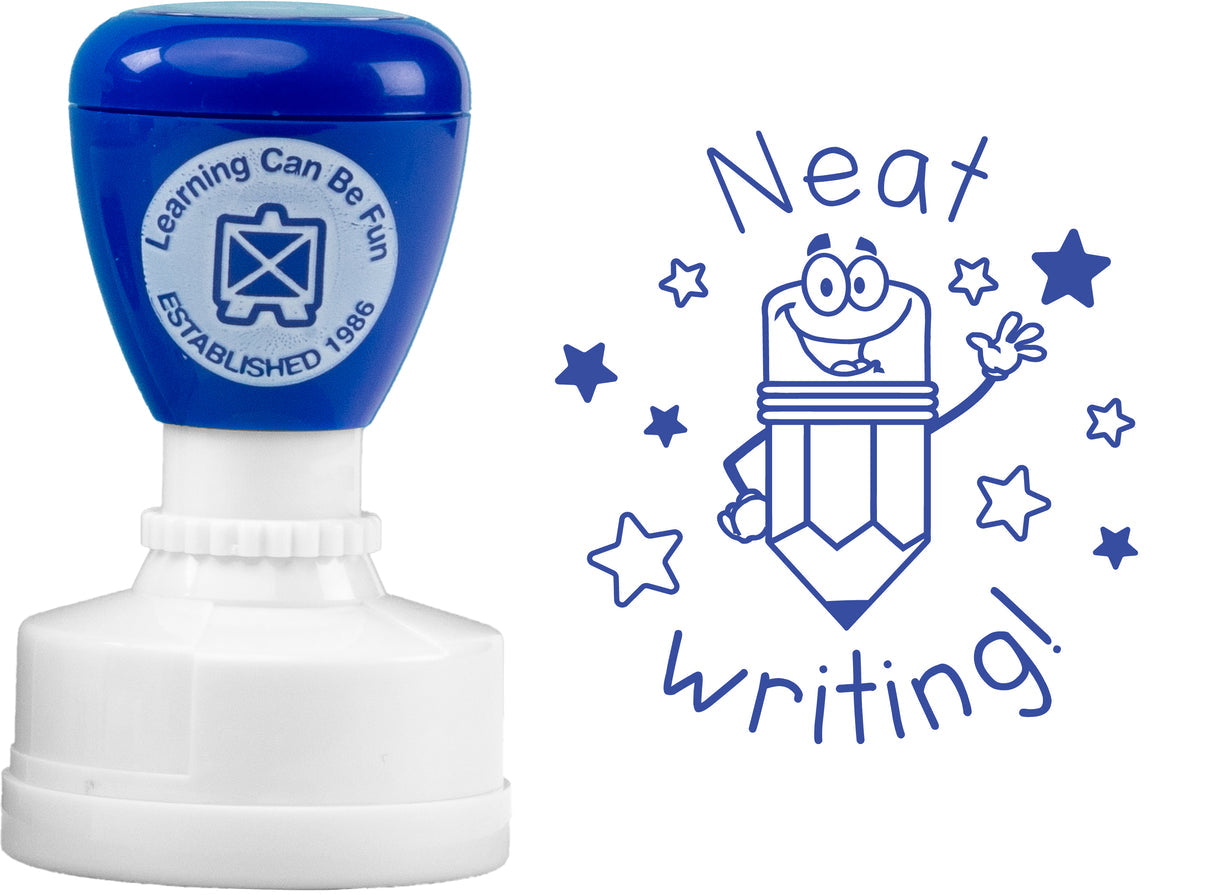 Learning Can Be Fun Neat Writing Merit Stamp self inking classroom reward stamp