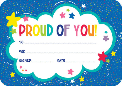 Learning Can Be Fun Giggle and Grow Proud of You Certificates pack of 30