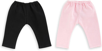 Set of black and pink leggings for 36cm Ma Corolle dolls