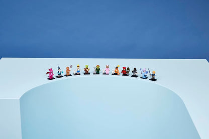LEGO Shrek Series minifigures alongside their accessories, including a magic mirror, lollipop and blind mouse