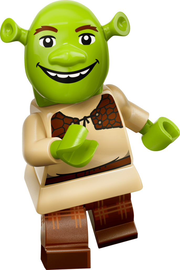 Another character from the LEGO Minifigures Shrek Series 71053, shown with display base and accessory