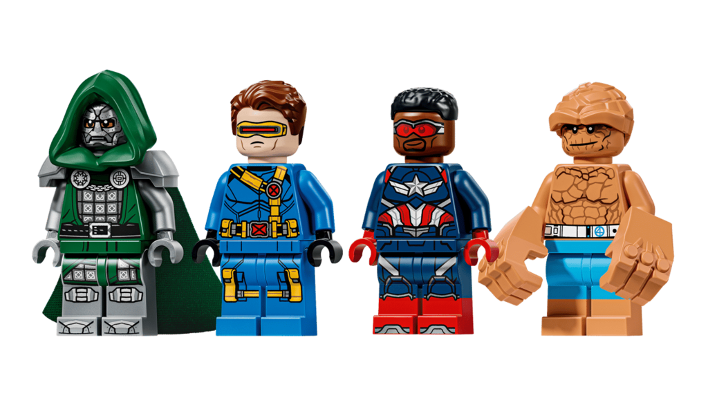 Opening cockpit on the LEGO Avengers Quinjet 76347 with room for a minifigure pilot at the controls