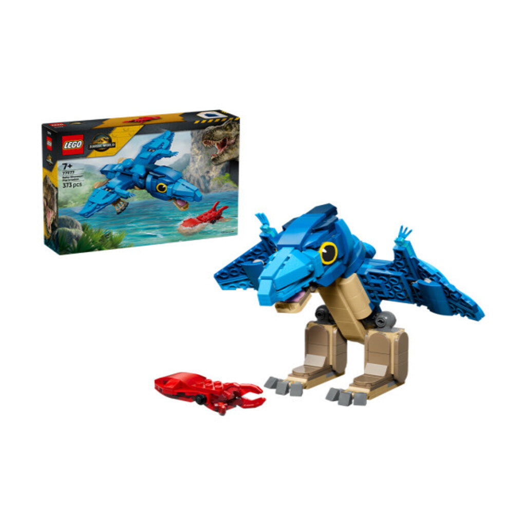 Display base and nameplate included with the LEGO Baby Dinosaur Pteranodon 77977 set