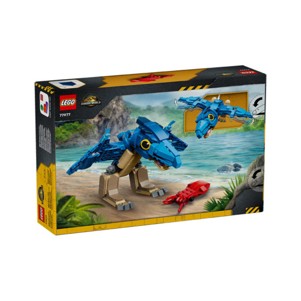 LEGO Baby Dinosaur Pteranodon 77977 built model shown with wings spread on a white background